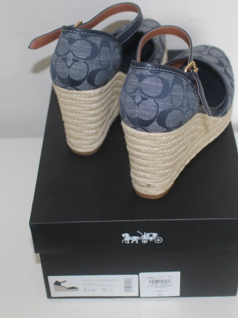 Coach Raine Signature Denim Espadrille. Size 9.5 B